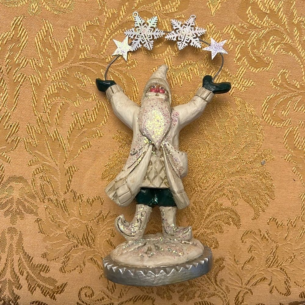 RARE Folk Art Pam Schifferl Winter White Santa – Midwest Cannon Falls